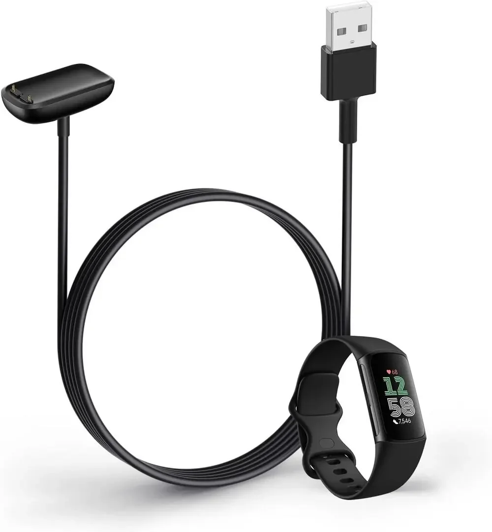 Replace Fitbit Charge 5 6 Luxe 3.3ft USB Charging Cable Magnetic Charger Cord